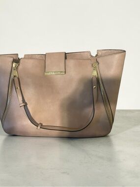 Steve Madden Leather Tote with Gold Hardware